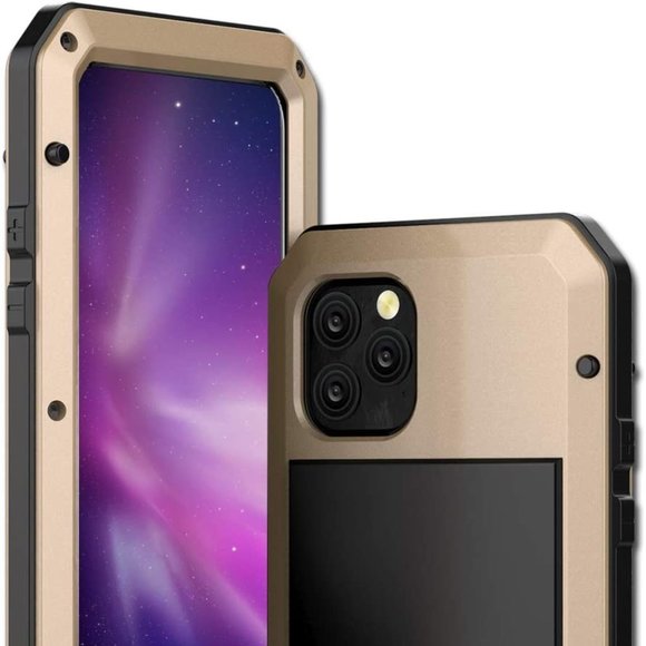 Shockproof Metal Case for iPhone 11 PRO MAX Gorilla Heavy Duty 360 Cover Gold - Picture 1 of 12